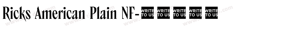 Ricks American Plain NF字体转换
